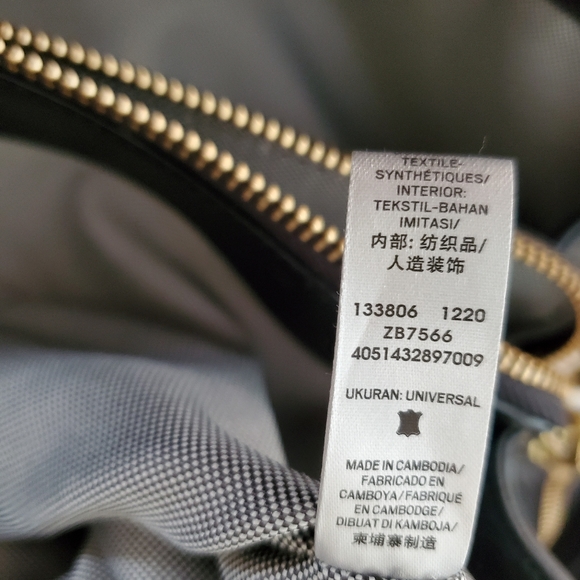 Fossil Maya Hobo Satchel Purse Bag Tote Black Genuine Leather Key Attached - Picture 8 of 11